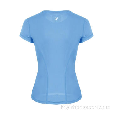 수분 위킹 드라이 맞는 여성용 T 셔츠 통기성